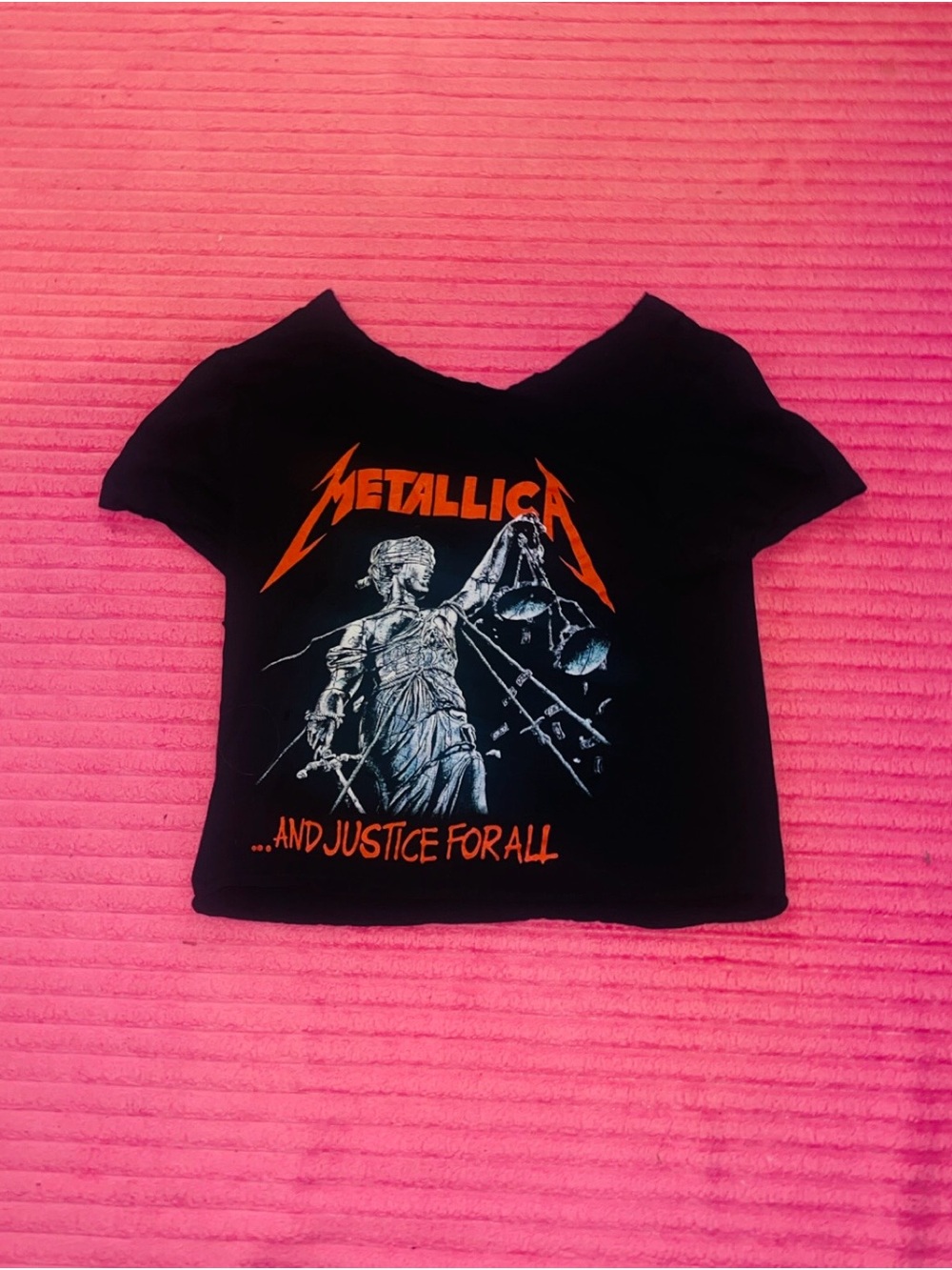 Kids' Black Graphic Tee - '...And Justice For All'